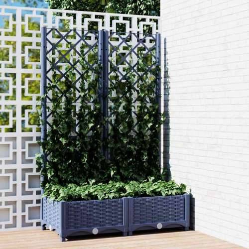 Vrtna sadilica s rešetkom plava siva 80 x 40 x 121,5 cm PP - Plavo-siva 80 x 40 x 121.5 cm 1 Cijena
