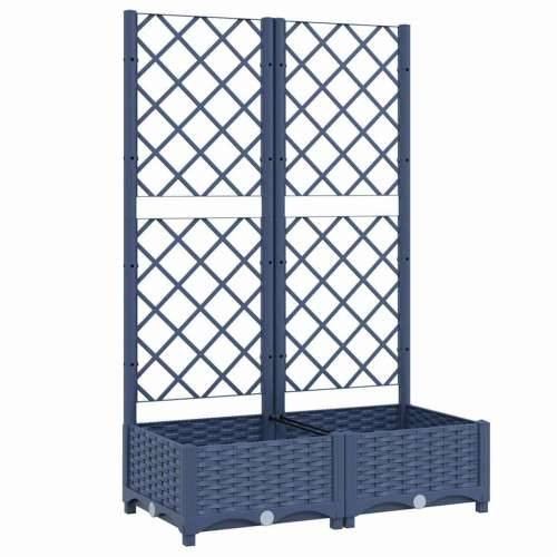 Vrtna sadilica s rešetkom plava siva 80 x 40 x 121,5 cm PP - Plavo-siva 80 x 40 x 121.5 cm 1 Cijena
