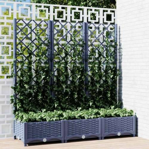 Vrtna sadilica s rešetkom plava siva 120 x 40 x 121,5 cm PP - Plavo-siva 120 x 40 x 121.5 cm 1 Cijena