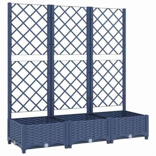 Vrtna sadilica s rešetkom plava siva 120 x 40 x 121,5 cm PP - Plavo-siva 120 x 40 x 121.5 cm 1 Cijena