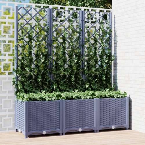 Vrtna sadilica s rešetkom plava siva 120 x 40 x 136 cm PP - Plavo-siva 120 x 40 x 136 cm 1 Cijena
