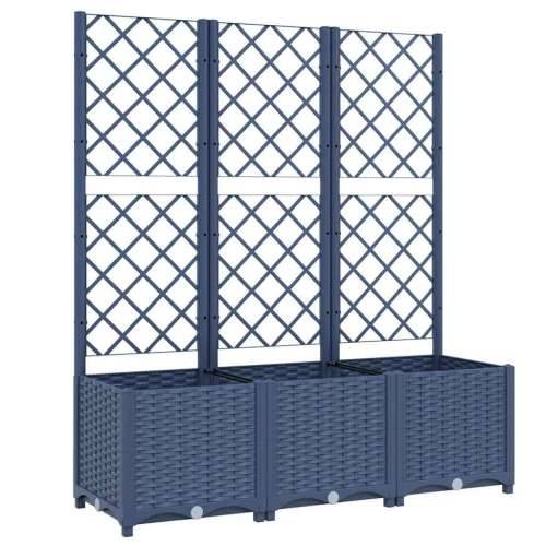 Vrtna sadilica s rešetkom plava siva 120 x 40 x 136 cm PP - Plavo-siva 120 x 40 x 136 cm 1 Cijena