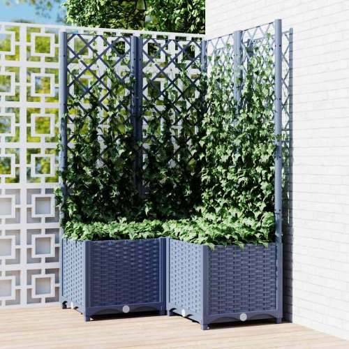 Vrtna sadilica s rešetkom plava siva 80 x 80 x 136 cm PP - Plavo-siva 80 x 80 x 136 cm 1 Cijena
