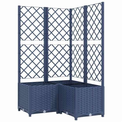 Vrtna sadilica s rešetkom plava siva 80 x 80 x 136 cm PP - Plavo-siva 80 x 80 x 136 cm 1 Cijena