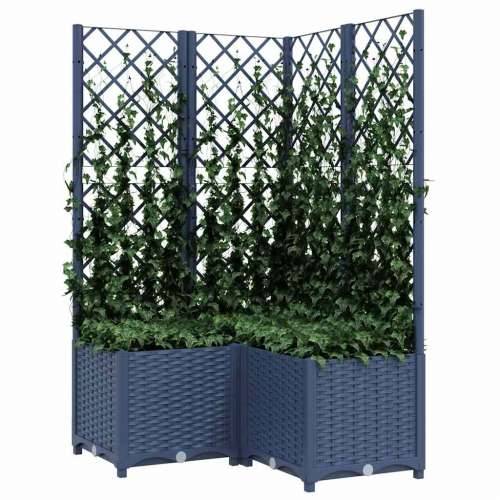 Vrtna sadilica s rešetkom plava siva 80 x 80 x 136 cm PP - Plavo-siva 80 x 80 x 136 cm 1 Cijena