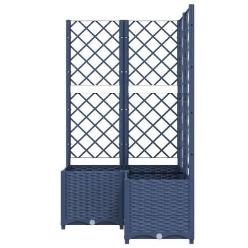 Vrtna sadilica s rešetkom plava siva 80 x 80 x 136 cm PP - Plavo-siva 80 x 80 x 136 cm 1 Cijena