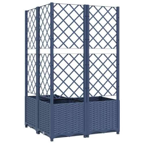 Vrtna sadilica s rešetkom plava siva 80 x 80 x 136 cm PP - Plavo-siva 80 x 80 x 136 cm 1 Cijena