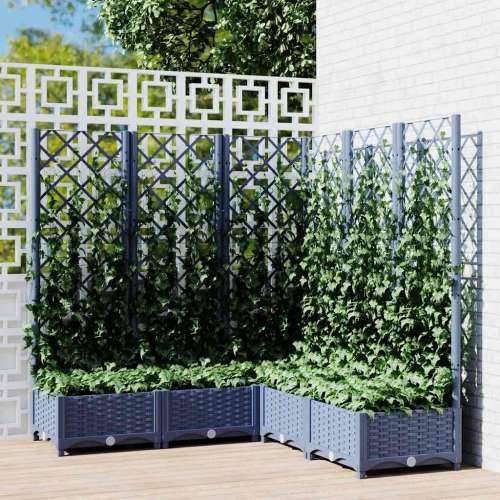 Vrtna sadilica s rešetkom plava siva 120 x 120 x 121,5 cm PP - Plavo-siva 120 x 120 x 121.5 cm 1 Cijena