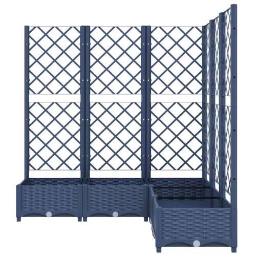 Vrtna sadilica s rešetkom plava siva 120 x 120 x 121,5 cm PP - Plavo-siva 120 x 120 x 121.5 cm 1 Cijena