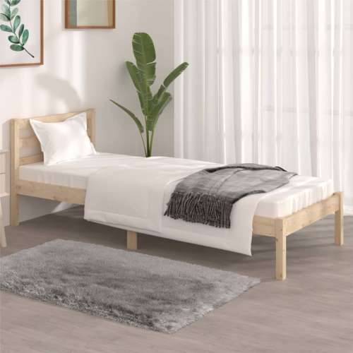 Okvir za krevet od borovine 75 x 190 cm mali jednokrevetni