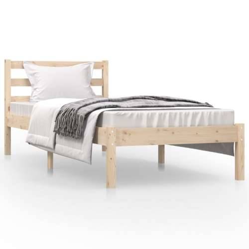Okvir za krevet od borovine 75 x 190 cm mali jednokrevetni Cijena