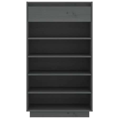 Ormarić za cipele sivi 60 x 34 x 105 cm od masivne borovine - Siva 1 Cijena