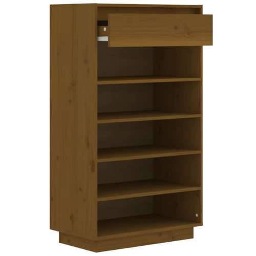 Ormarić za cipele boja meda 60 x 34 x 105 cm masivna borovina - boja meda 1 Cijena