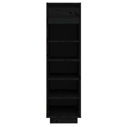 Ormarić za cipele crni 34 x 30 x 105 cm od masivne borovine - Crna 1 Cijena