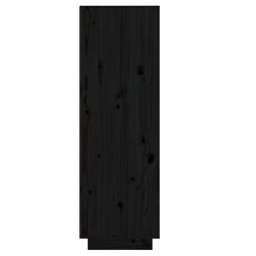 Ormarić za cipele crni 34 x 30 x 105 cm od masivne borovine - Crna 1 Cijena