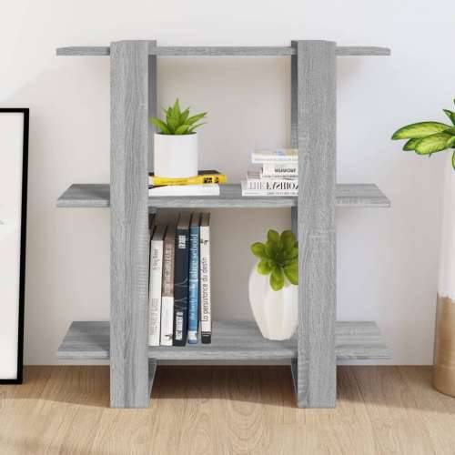 Ormarić za knjige / pregrada boja hrasta sonome 80x30x87 cm - Sivi hrast sonoma 1 Cijena