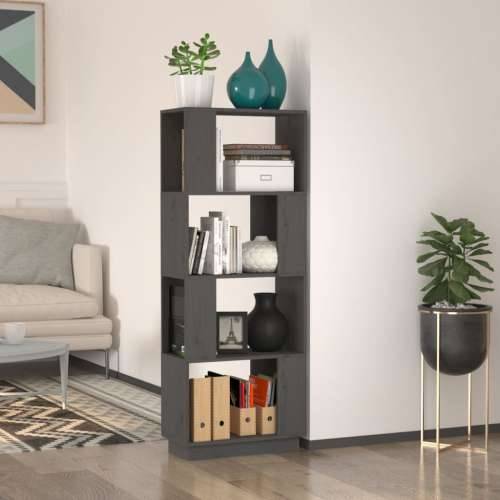 Ormarić za knjige / pregrada sivi 51x25x132 cm od borovine Siva 1 Cijena