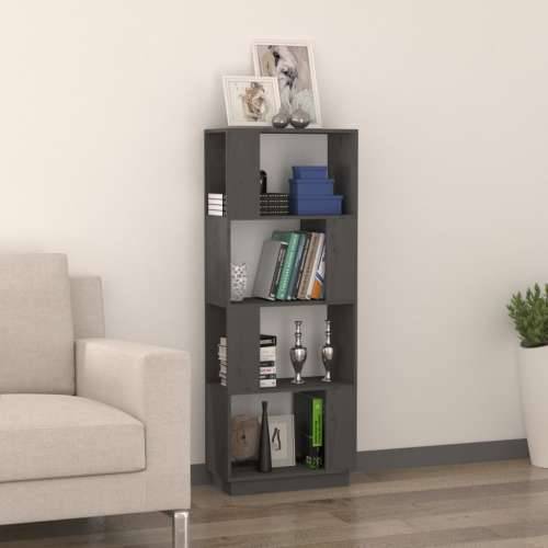 Ormarić za knjige / pregrada sivi 51x25x132 cm od borovine Siva 1 Cijena