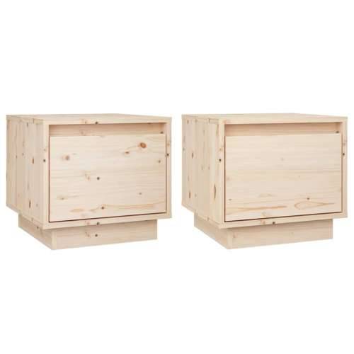 Noćni ormarići 2 kom 35 x 34 x 32 cm od masivne borovine - Prirodna 2 Cijena