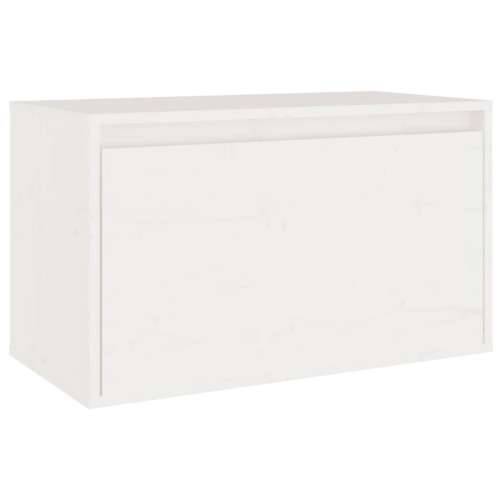 Zidni ormarić bijeli 60 x 30 x 35 cm od masivne borovine - Bijela 1 Cijena
