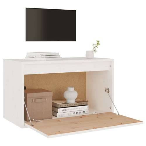 Zidni ormarić bijeli 60 x 30 x 35 cm od masivne borovine - Bijela 1 Cijena