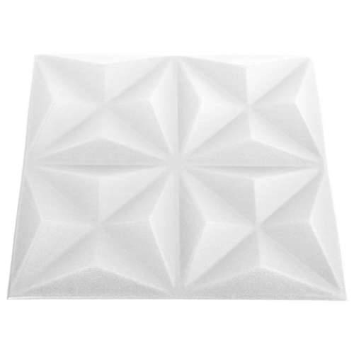 3D zidni paneli 24 kom 50 x 50 cm origami bijeli 6 m² Cijena