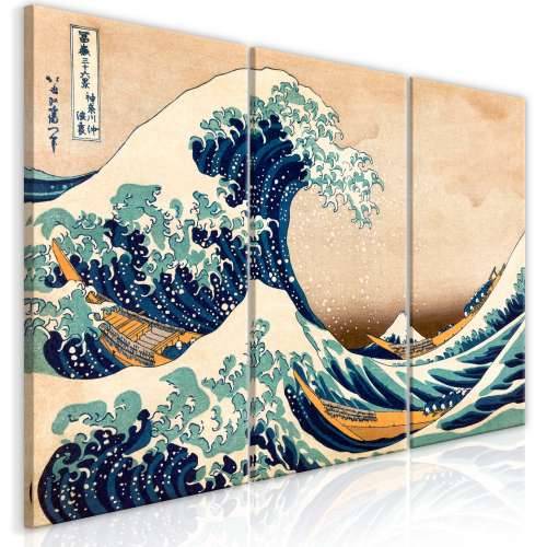 Slika - The Great Wave off Kanagawa (3 Parts) 60x30 Cijena