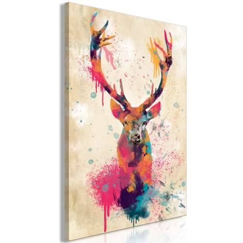 Slika - Watercolor Deer (1 Part) Vertical 80x120