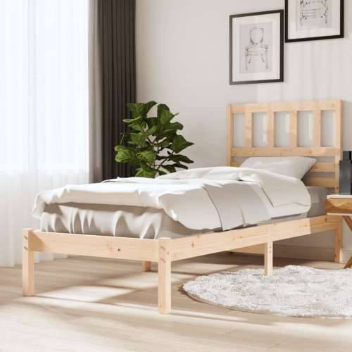 Okvir za krevet od masivne borovine 90 x 200 cm Prirodna 90 x 200 cm Cijena