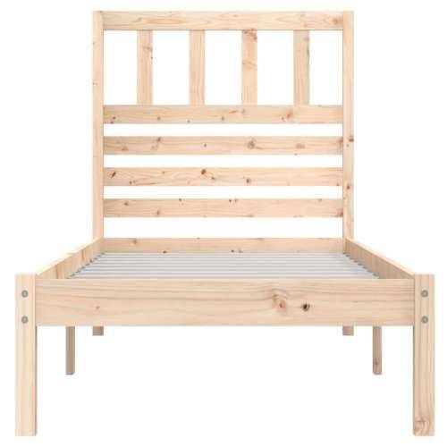 Okvir za krevet od masivne borovine 90 x 200 cm Prirodna 90 x 200 cm Cijena