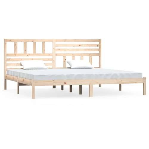 Okvir za krevet od masivne borovine 200 x 200 cm - Prirodna 200 x 200 cm Cijena