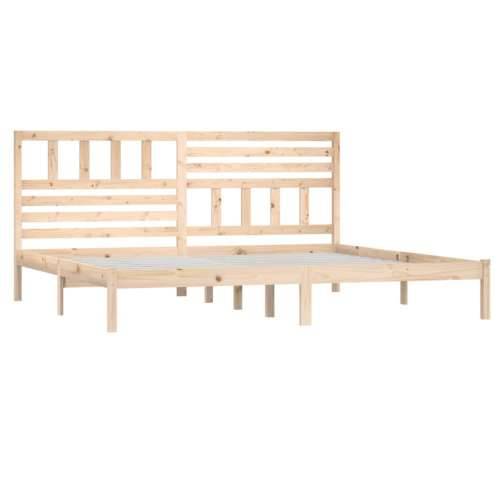 Okvir za krevet od masivne borovine 200 x 200 cm - Prirodna 200 x 200 cm Cijena