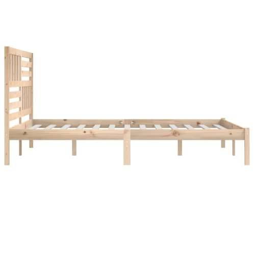 Okvir za krevet od masivne borovine 200 x 200 cm - Prirodna 200 x 200 cm Cijena