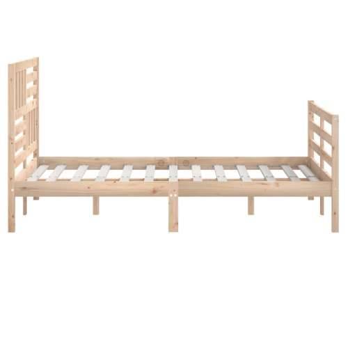 Okvir za krevet od masivnog drva 120 x 190 cm mali bračni - Prirodna 120 x 190 cm Cijena