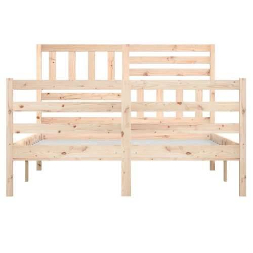 Okvir za krevet od masivnog drva 140 x 190 cm - Prirodna 140 x 190 cm Cijena