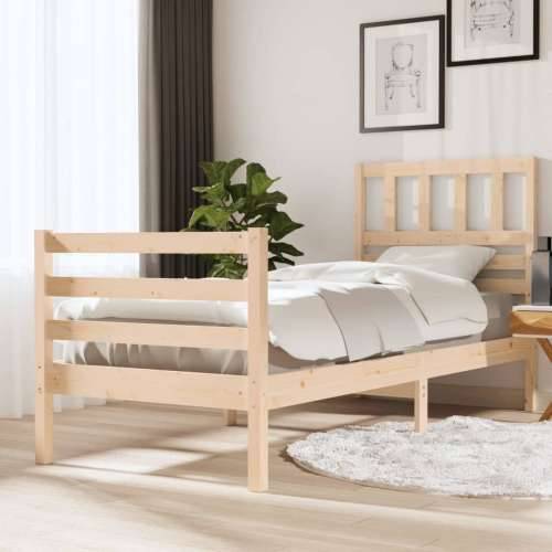 Okvir za krevet od masivnog drva 90 x 200 cm - Prirodna 90 x 200 cm Cijena