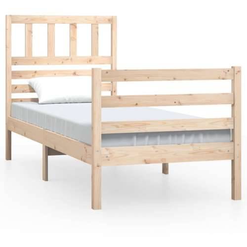Okvir za krevet od masivnog drva 90 x 200 cm - Prirodna 90 x 200 cm Cijena