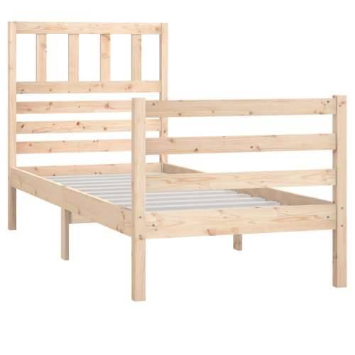 Okvir za krevet od masivnog drva 90 x 200 cm - Prirodna 90 x 200 cm Cijena