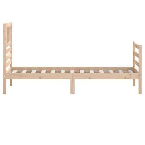 Okvir za krevet od masivnog drva 90 x 200 cm - Prirodna 90 x 200 cm Cijena