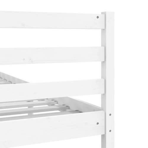 Okvir za krevet od masivnog drva bijeli 150 x 200 cm 5FT King Cijena
