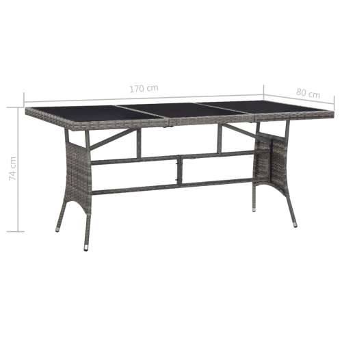 Vrtni stol sivi 170 x 80 x 74 cm od poliratana Cijena