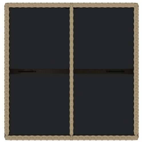 Vrtni stol bež 109 x 107 x 74 cm od poliratana i stakla - Bež 1 Cijena