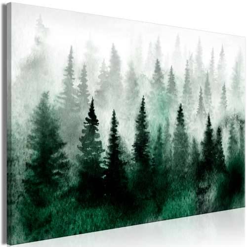 Slika - Scandinavian Foggy Forest (1 Part) Wide 120x80