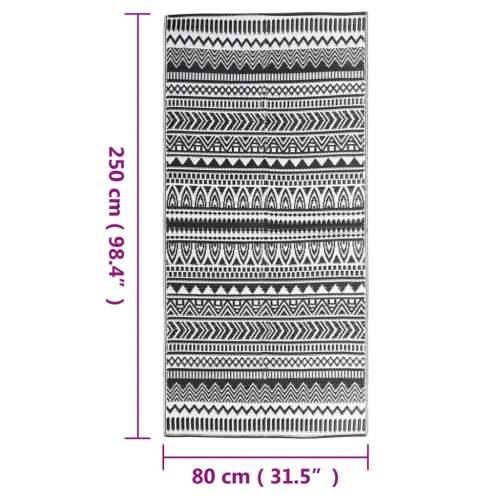 Vanjski tepih crni 80 x 250 cm PP Cijena