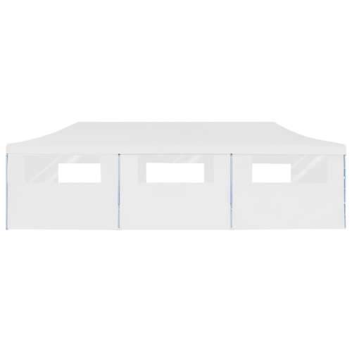 Sklopivi šator za zabave s 8 bočnih zidova 3 x 9 m bijeli Cijena