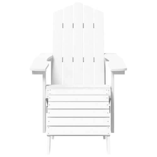 Vrtna stolica Adirondack s osloncem za noge HDPE bijela Cijena