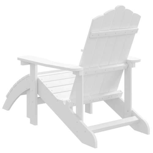 Vrtna stolica Adirondack s osloncem za noge HDPE bijela Cijena