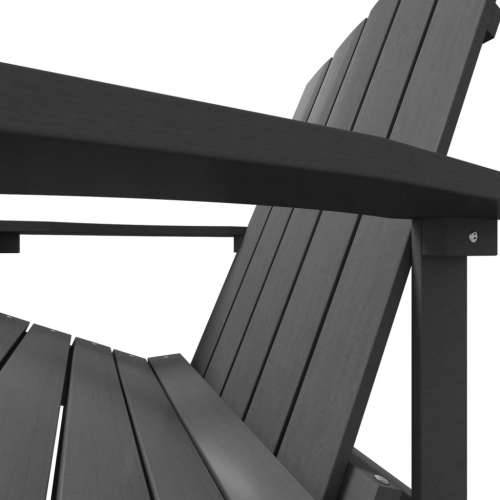 Vrtna stolica Adirondack s osloncem za noge HDPE antracit Cijena