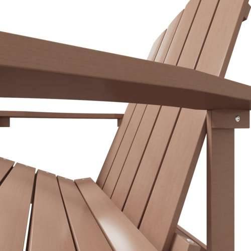 Vrtna stolica Adirondack s osloncem za noge HDPE smeđa Cijena