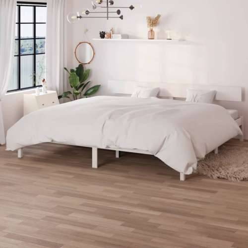 Okvir za krevet od borovine bijeli 180 x 200 cm Super King - Bijela 180 x 200 cm Cijena